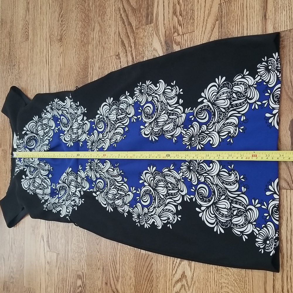 (4) Ricki's Victorian Print Fitted and Elegant Midi Dress Formal Office Workwear - Picture 5 of 8